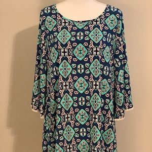 Aline dress with bell sleeves